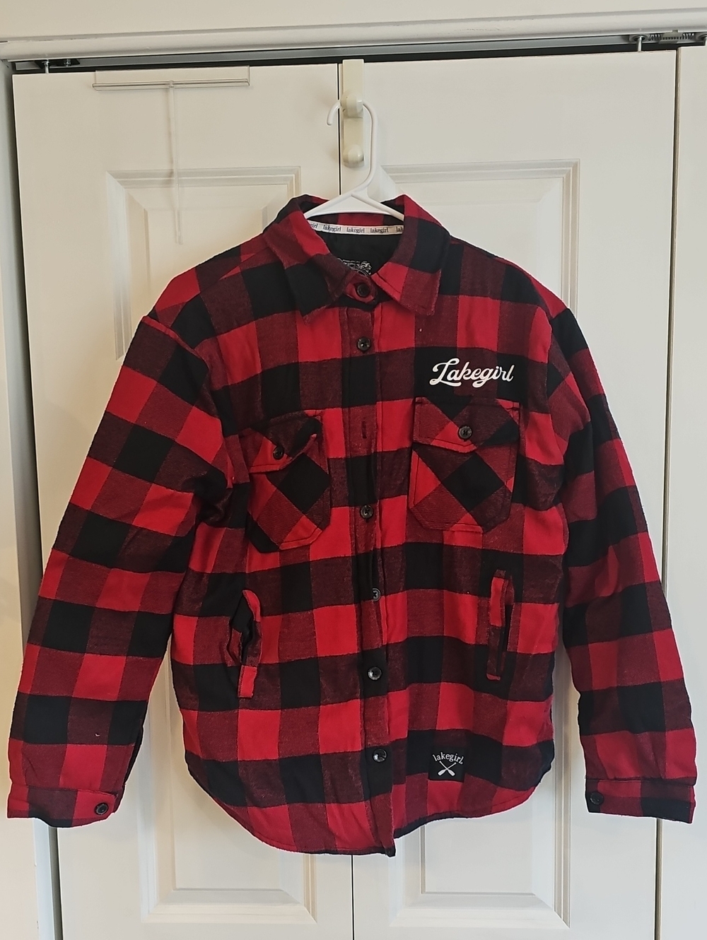 Lakegirl Red & Black Buffalo Plaid Utility Jacket